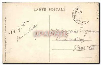 Stara pocztówka Monte Carlo Kasyno i Terrasa Kawiarni Paris — Rewers