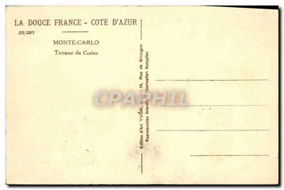 Monte-Carlo — Terrasa Kasyna — Wydawnictwo Art Yvón — Rewers