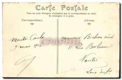 Casino de Monte-Carlo — A Fachada — ND Fot, n°720 — Verso