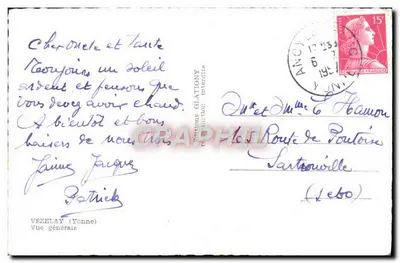Vézelay (Yonne) — Algemene uitzicht — Éditions Glatigny — Achterkant