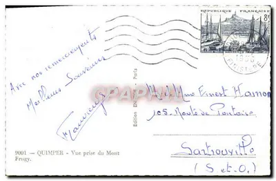 Quimper — Vista presa dal Mont Frugy — Edizione Enlèse - Parigi — Verso