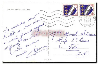 Les Sables d'Olonne — Widok panoramiczny — Réal-Photo, n°1420 — Rewers