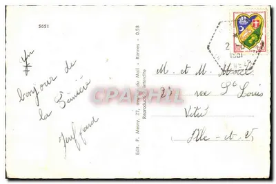 N.D. de la Peinière — Herinnering — Edit. P. Messny, 27, avenue du Mail - Rennes — Achterkant