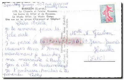 Barbizon — Collage de lugares y bustos — Y. Noz — Reverso