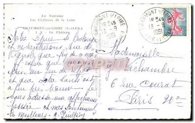Zamek w Chaumont-sur-Loire — widok z lotu ptaka — Rewers