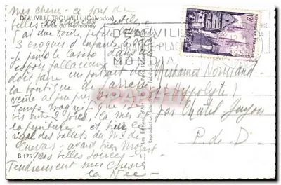 Deauville — Entrada do Normandie — Les Éditions de l'Art Interprétatif — Verso