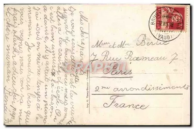 Hôtel-Pension du Signal de Bougy — éditeur G. Vamey-Burnier, Lausanne, n° 26 — Verso