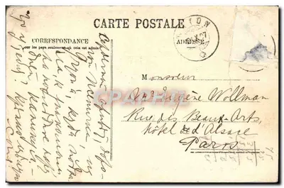 Bilhete postal antigo Gryon e Les Diablerets Geneve — Verso