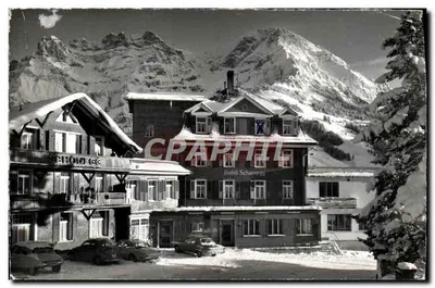 Bilhete postal moderno Hotel Schonegg Adelboden