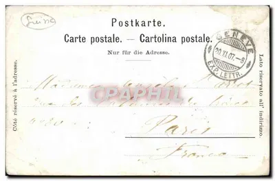 Antieke ansichtkaart Genève L'Universite — Achterkant