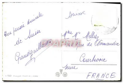 Lauterbrunnen z Staubbach — widok panoramiczny — Photoglob-Wohlrab A.G., Zurych, nr 7569 — Rewers