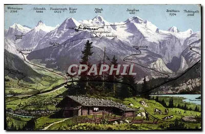 Visão das Alpes suíças — Grindelwald e arredores — Fotografia R. Gabler, Interlaken