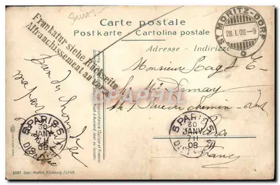 Travessia de uma Fenda — Alpinistas em uma Ponte — Gebr. Wehrli, Zürich, n°6007 — Verso