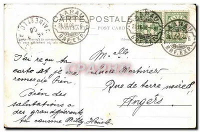 Yvoire (Lago Léman) — vista do castelo e da igreja — Phototype Co., Neuchâtel, n°8705 — Verso