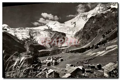 Saas-Fee, 1790 m — Allalin - Alphubel - Täschhorn - Dom — editor desconhecido