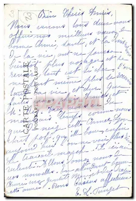 Stara pocztówka Lausanne Village Sulsse — Rewers