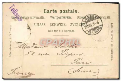 Bilhete postal antigo Rutli Haus — Verso