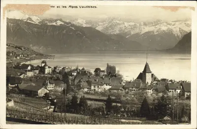Stara pocztówka Les Alpes Vaudoises