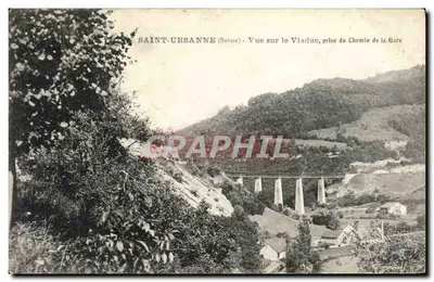 Saint-Ursanne (Suisse) — Vue sur le Viaduc, prise du Chemin de la Gare — éditeur non visible