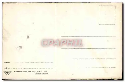 Bilhete postal antigo Utrecht Vischmarkt Met Dom — Verso