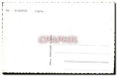 Stara pocztówka St Sulpice L'Eglise — Rewers