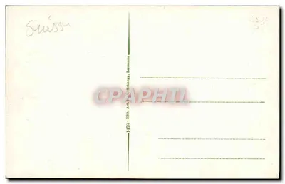 Lausana: Fuente de la Palud y la Catedral — A. Hubser, Gravez, Lausana — Reverso