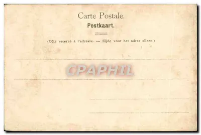 Bilhete postal antigo Verviers Panorama Próximo da Escada da Paz — Verso