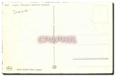 Lugano - Panorama i Monte S. Salvatore — Eredi Alfredo Finzi, Lugano — Rewers