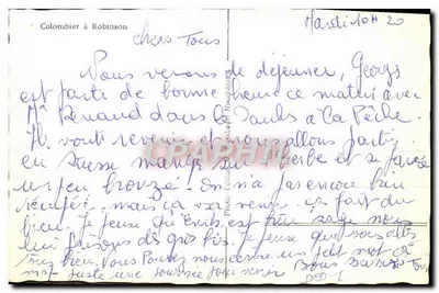 Ontvangst aan de rand van het meer — Uitgever Photo Editions Neuchâtel, n° 20 — Achterkant