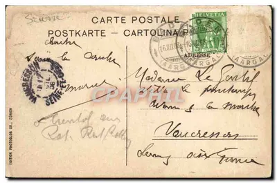 Rheinfall z zamkiem Laufen — wydanie Photolob, Zurych — n° 890 — Rewers