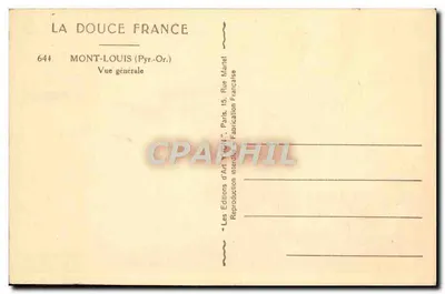 Mont-Louis (Pirinees-Orientales) — Algemene uitzicht — Les Éditions d'Art 'Douce France' — Achterkant