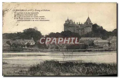 Combourg (Il-et-V.) — Étang et Château — Librairie V. Bation