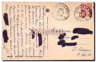 Dinard — Widok z kasyna — CN des Arts Photomécaniques, Paryż - Strasburg — Rewers