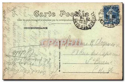 Rennes — Pałac Sądowy, dawniej Sejm Bretanii — E. Mary-Roussellière wyd., Rennes — Rewers