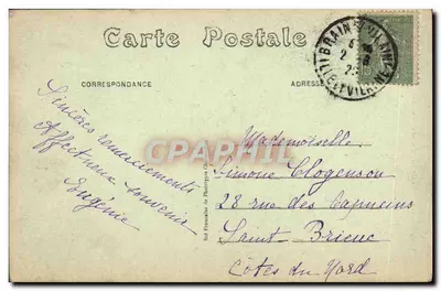 Rennes — Wielka Kaskada nowego Ogrodu Thabor — seria 1128, wydane przez J. Bannier — Rewers