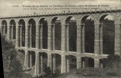 Viaduto da Percée ou Parfond de Gouët — entre St-Brieuc e Pordic — Coleção E. Hamonic