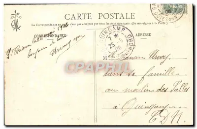 Most kolejowy w pełnym zakręcie w Douvenant — St-Brieuc-Cesson — Kolekcja E. Hamonic — Rewers