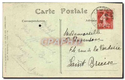 Wyspa Brehat (Północna Francja) — Krzyż św. Michała widziany z wyspy Béniguel — Imp. Corbeil (Paryż) nr 46 — Rewers