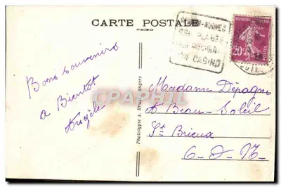 Perros-Guirec (C.-du-N.) — A Estrada da Corniche, um dos mais belos trabalhos de arte da Região — A. B. — n° 110 — Verso