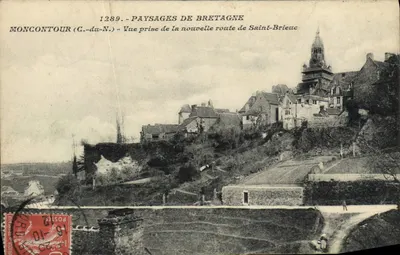 Moncontour (C.-du-N.) — Vista tirada da nova estrada de Saint-Brieuc — Paisagens da Bretanha, n°1289