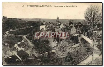 Moncontour-de-Bretagne — Vista tirada da Rue des Forges — Lequiea-Ravel, n°187