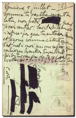 Bilhete postal antigo Lancieux Praia e Villas — Verso