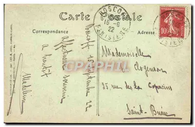 Entornos de Saint-Pol-de-Léon — Castillo de Kérouzéré (lado este) — Sibiril — Imp. Cie. de Brietuil, París — Reverso