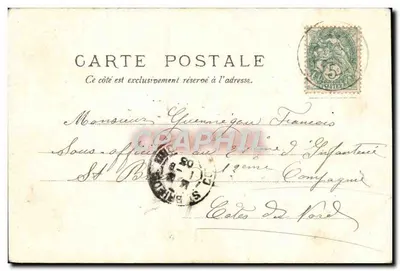 Place des Portes — vue urbaine avec lampadaire et fiacre — éditeur V.P. No. 624 — Rewers