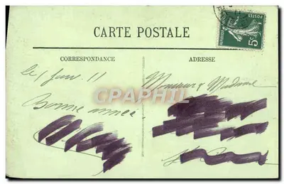Stara pocztówka Morlaix Stare domy Place de L'Hotel de Ville — Rewers