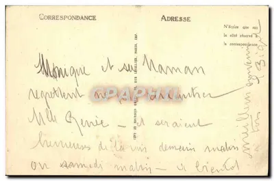 Quimper — La Rue Kéréon y la Catedral — LL — Reverso