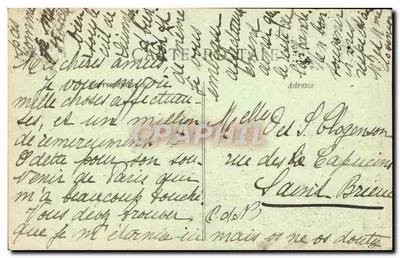 Quimper — L'Évêché, visto desde la Cour — Colección Villard, Quimper — Reverso