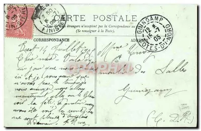 Brest — Rue de la Porte i miasto — LL. — n°96 — Rewers
