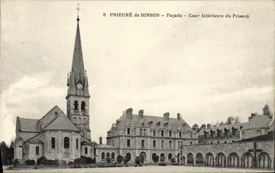 Prieuré de Binson — Fachada e Cour interne — éd. Milliet