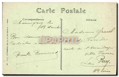 Tarjeta postal antigua Catedral de Soissons Alta de la Grande Breche — Reverso